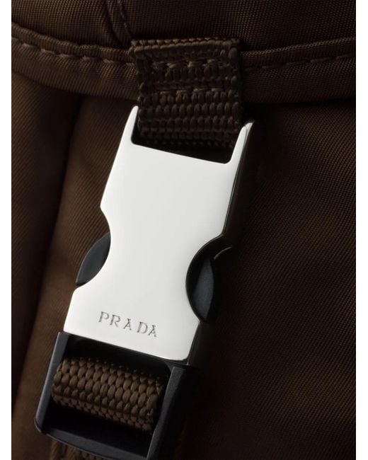 Prada Brown Logo-Detail Backpack