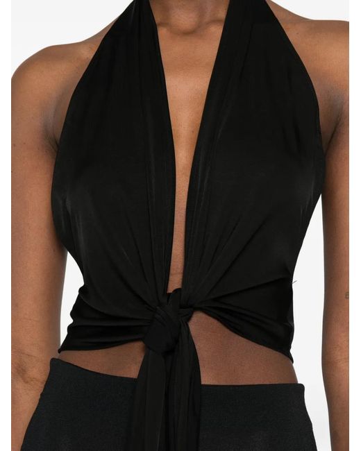 AYA MUSE Black Aelir V-Neck Top