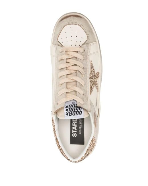 Golden Goose Deluxe Brand White Neutral Stardan Leather Sneakers - Women's - Calf Leather/fabric/fabricrubber