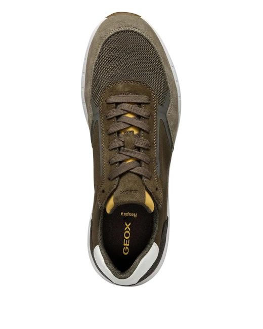 Geox Green Branthon Panelled Sneakers for men