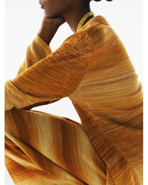Baobab Brown Helena V-Neck Cutout Knit Shirt