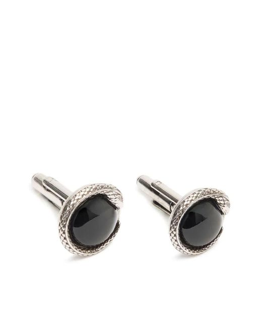 Roberto Cavalli Metallic Snake Cufflinks for men