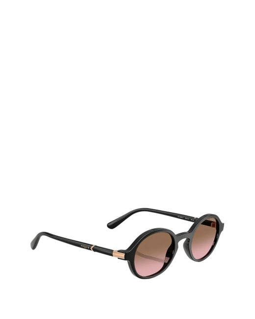 Vogue Black Round-Frame Sunglasses