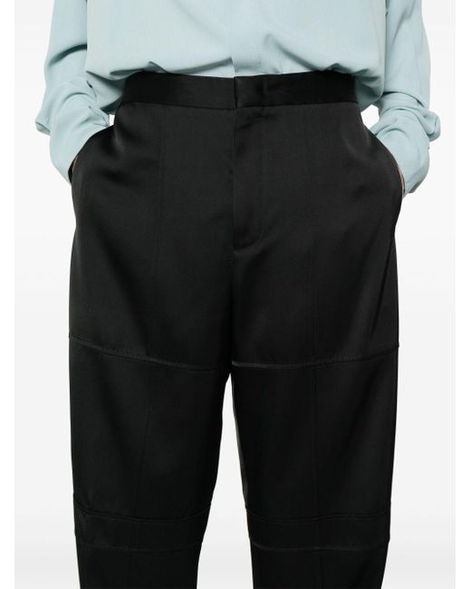Pantalon en serge à coupe droite Jil Sander pour homme en coloris Black