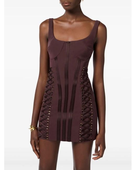 Elisabetta Franchi コルセットスタイル ミニドレス Purple