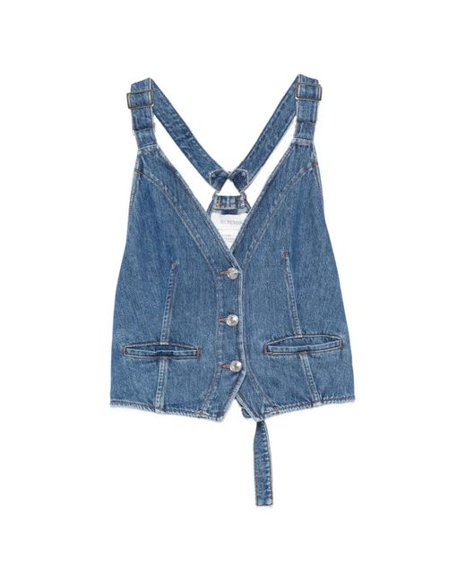 Sportmax Blue Dama Button-Up Top