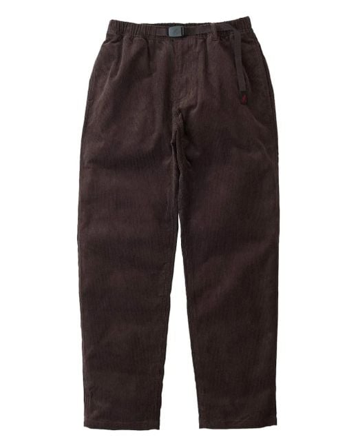 Gramicci Brown Corduroy-Effect Performance Trousers for men