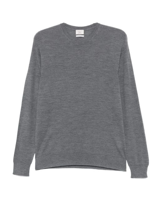 Daniele Fiesoli Gray Round-Neck Sweater for men
