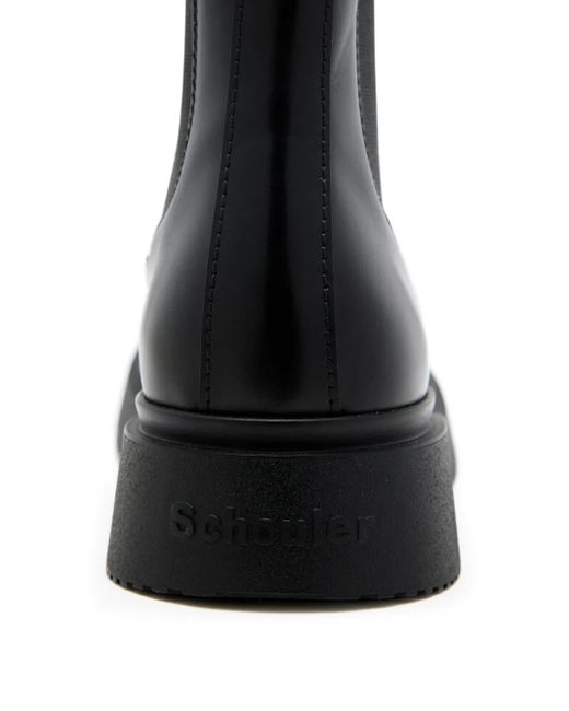 Proenza Schouler Black Bank Chelsea Boots