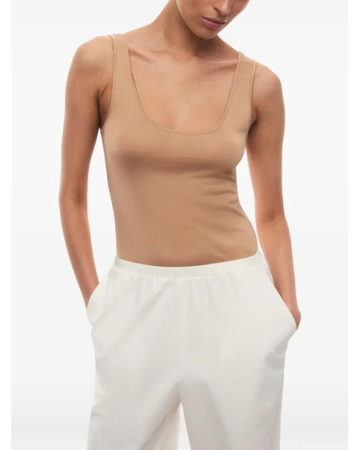 12 STOREEZ Brown Cassiopeia Silk Top