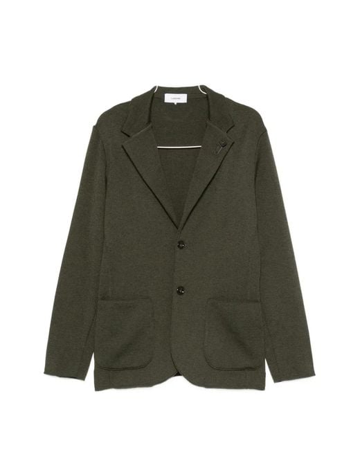 Lardini Green Button-Fastening Blazer for men