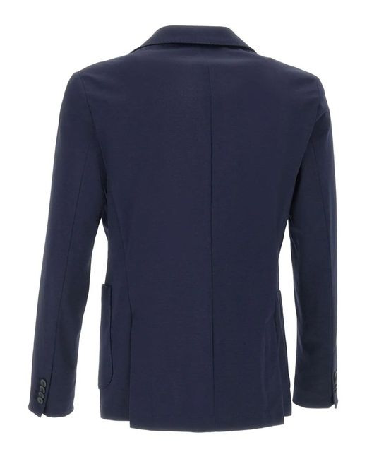 Diktat Blue Two-Button Patch-Pocket Blazer for men