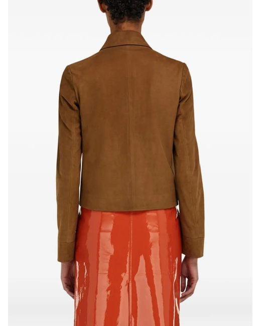 Chaqueta Estilo Boxy Ferragamo de color Brown