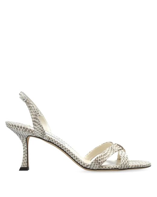 Jimmy Choo 70mm Elsy Sandals Metallic