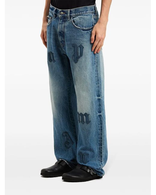 Palm Angels Blue Jeans for men
