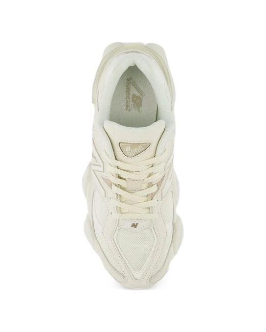 New Balance White 9060 Panelled Sneakers
