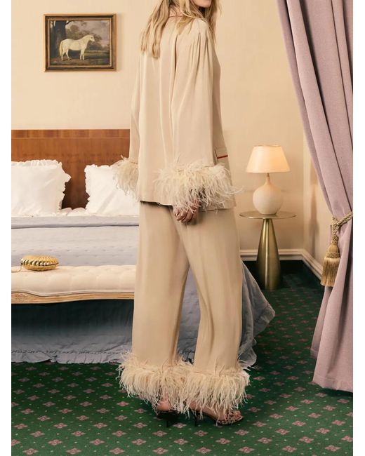 Sleeper Natural Party Detachable-Feathers Pajama