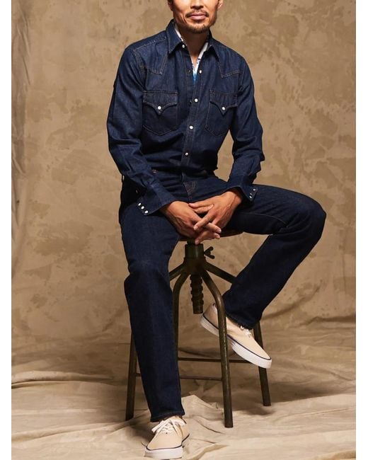 Fortela Blue Ntex Front-Pockets Denim Shirt for men