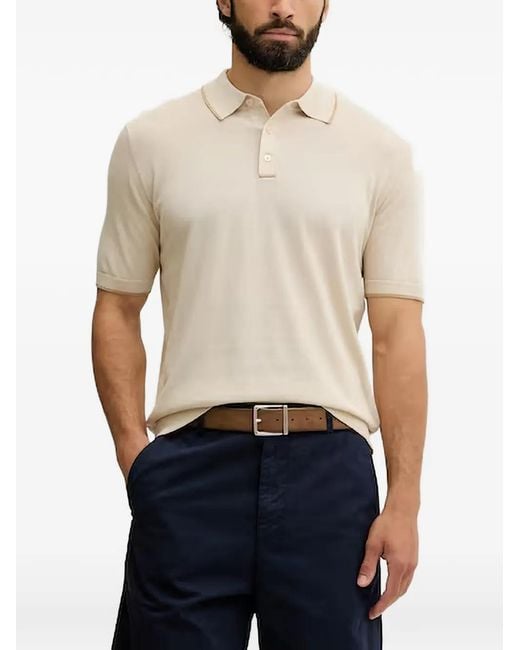 Benetton White Short-Sleeve Polo Shirt for men