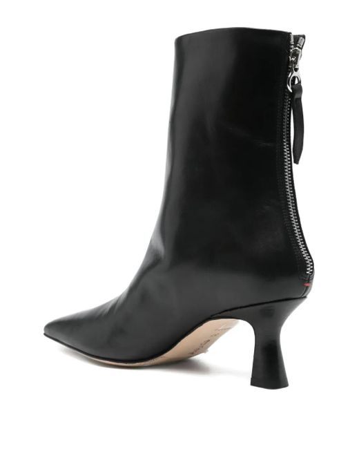 Aeyde Black Pointed-Toe Ankle Boots