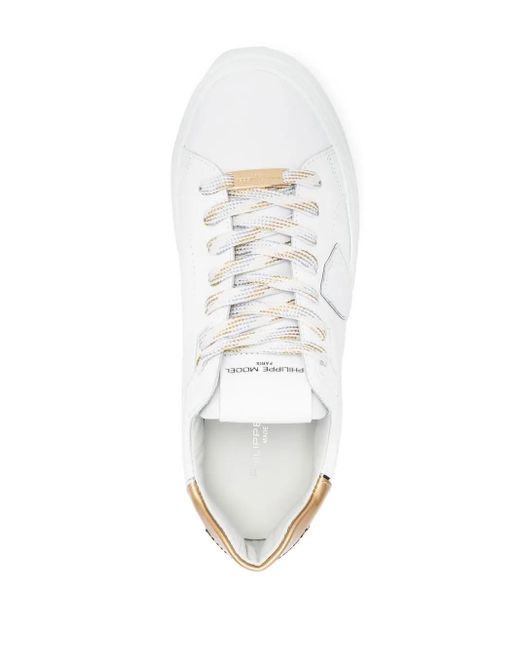 Philippe Model White Temple Low-Top Sneakers