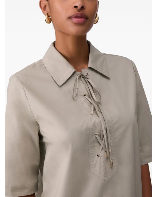 Liu Jo Gray Short Poplin Dress