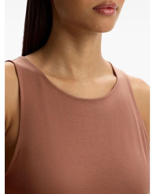 12 STOREEZ Brown Sleeveless Tank Top