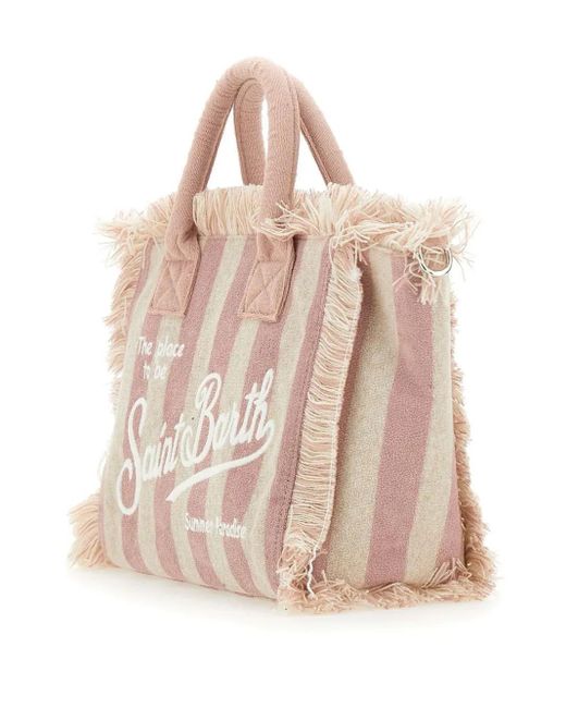 Mc2 Saint Barth Pink Cotton Tote Bag