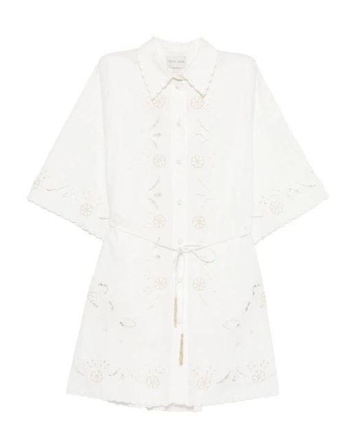 Forte_forte White Floral Embroidered Dress