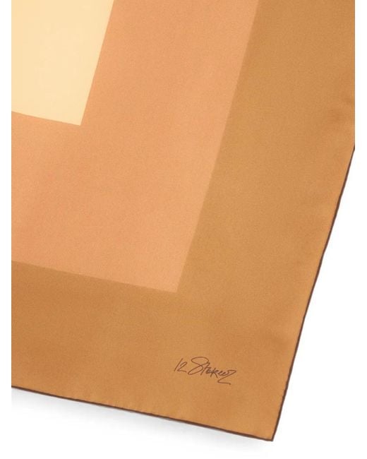 12 STOREEZ Orange Gradient-Effect Silk Scarf