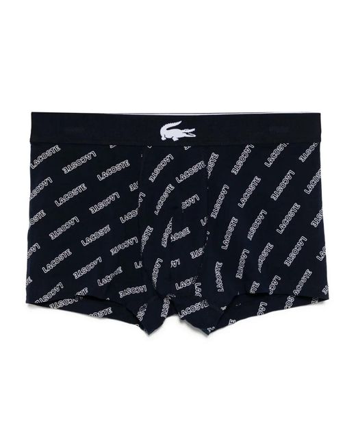 Lacoste Blue Logo-Waistband Boxers (Pack Of Three) for men