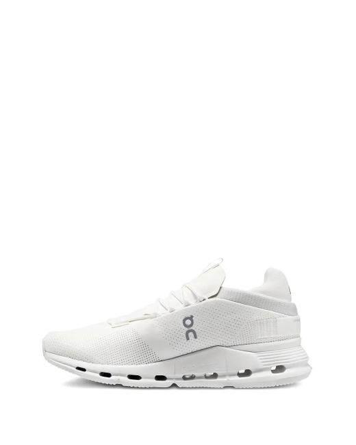 On Shoes White Cloudnova Lace-Up Sneakers