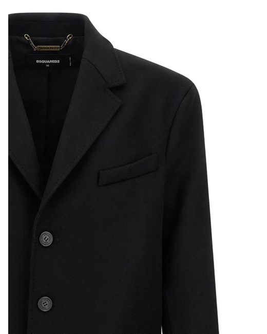 DSquared² Wollen Jas in het Black voor heren