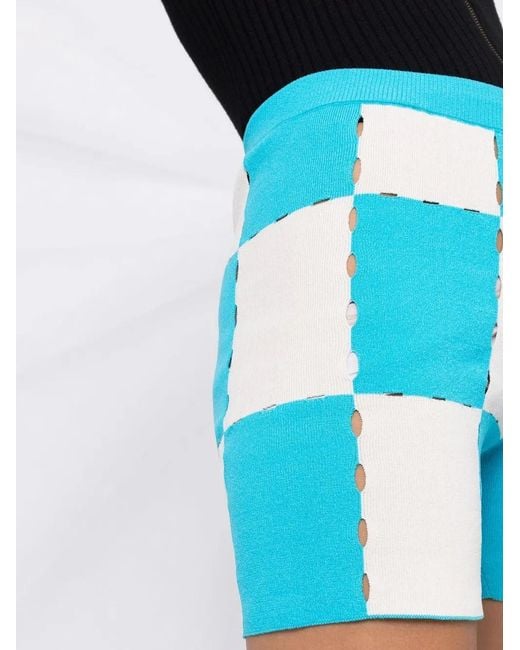 Jacquemus Shorts Met Patchwork in het Blue