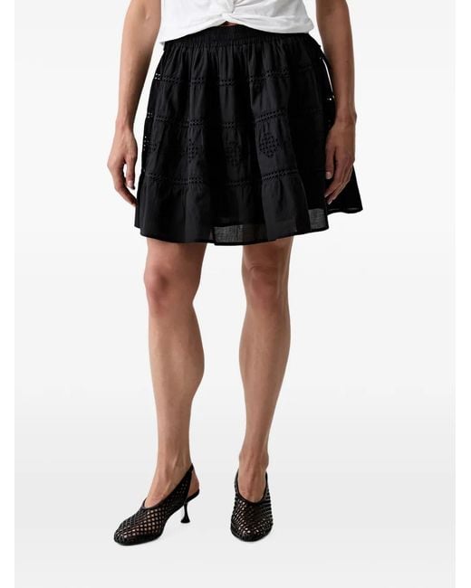 Marc O' Polo Black Broderie-Anglaise Mini Skirt
