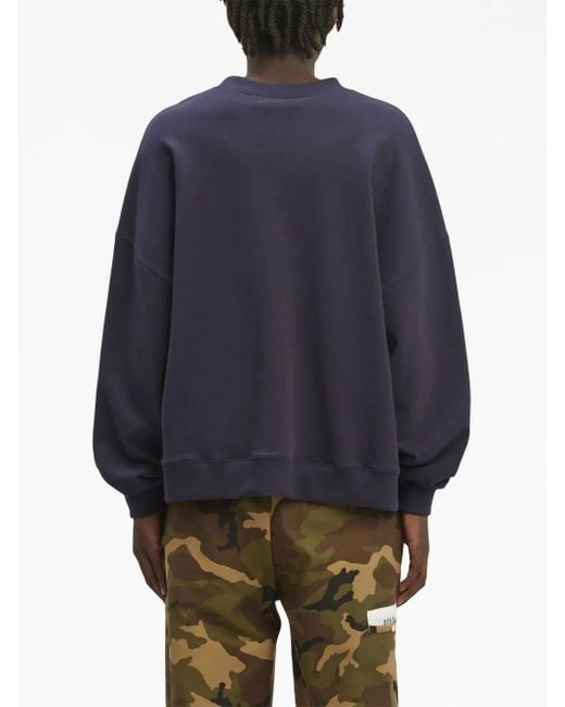 Palm Angels Blue Logo Sweatshirt for men