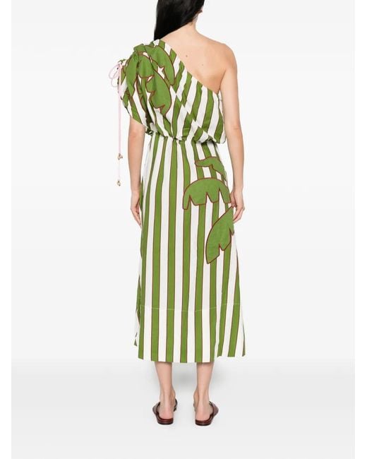 FARM Rio Women's Green One-Shoulder Striped Midi Dress - www.desnorhaar.be