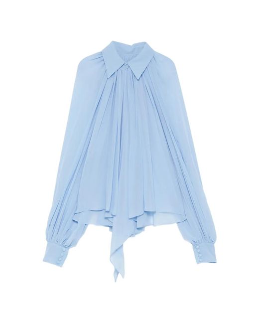 Isabel Sanchis Blue Camisa Blouse