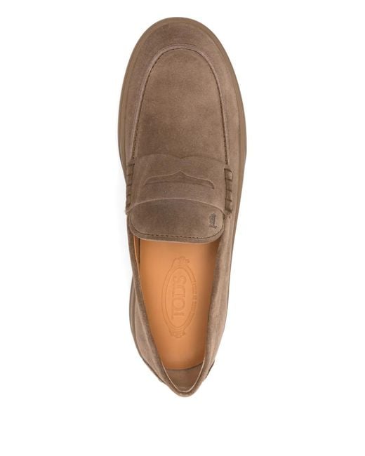 Tod's Brown Penny Bar Loafers for men