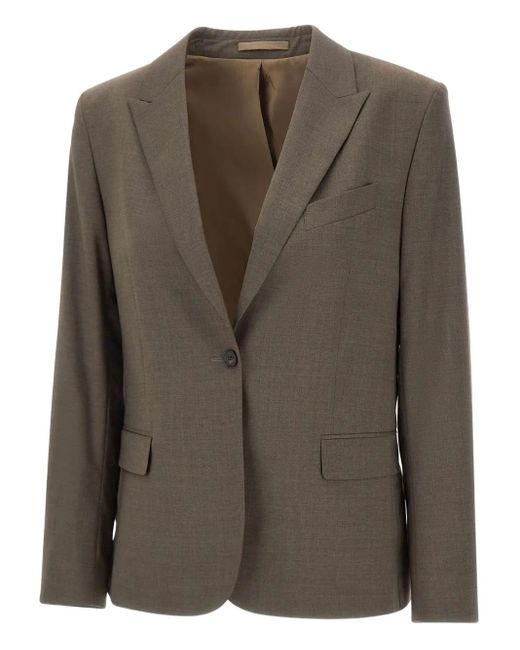 Filippa K Blazer Met Enkele Knoop in het Brown