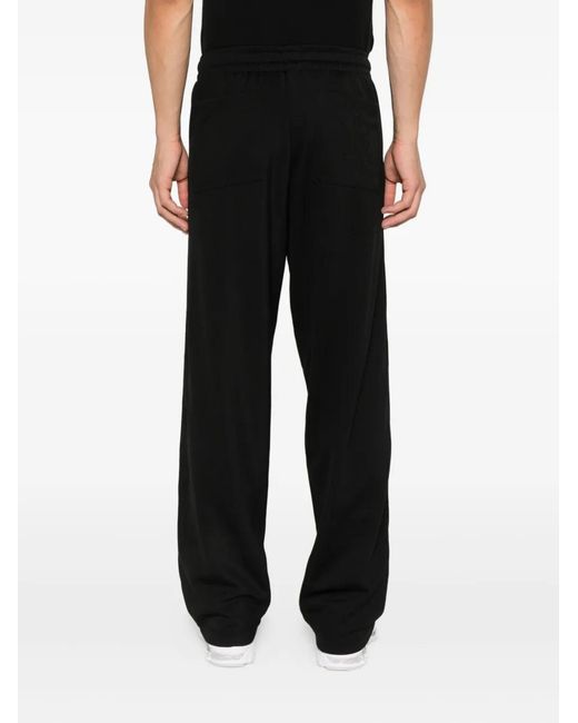 Cole Buxton Black Stripe Drawstring Trousers for men