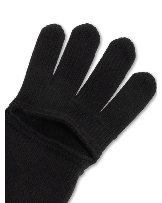 Issey Miyake Black Cut-Out Gloves