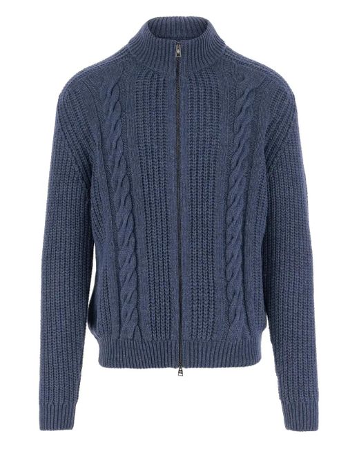 Cardigan di Tagliatore in Blue da Uomo