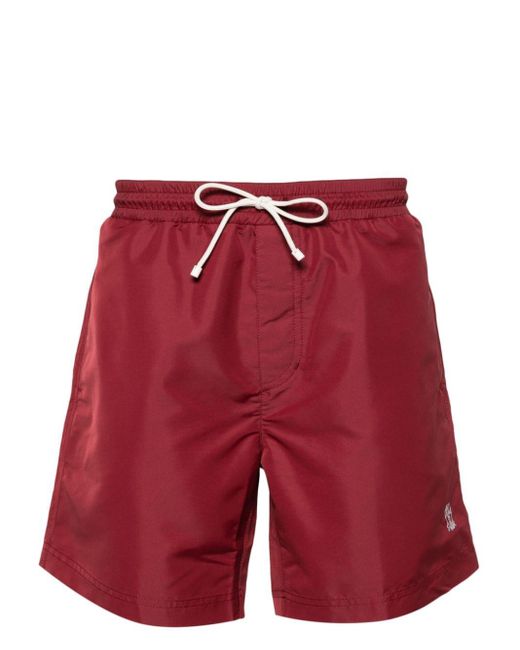 Brunello Cucinelli Red Swim Shorts for men