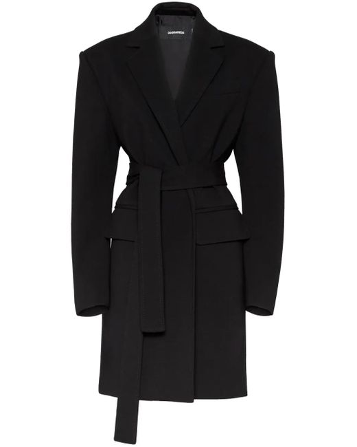 DSquared² Black Belted Coat