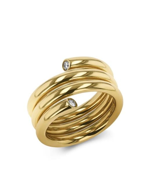 Pragnell Metallic 18Kt Eclipse Triple Row Diamond Ring