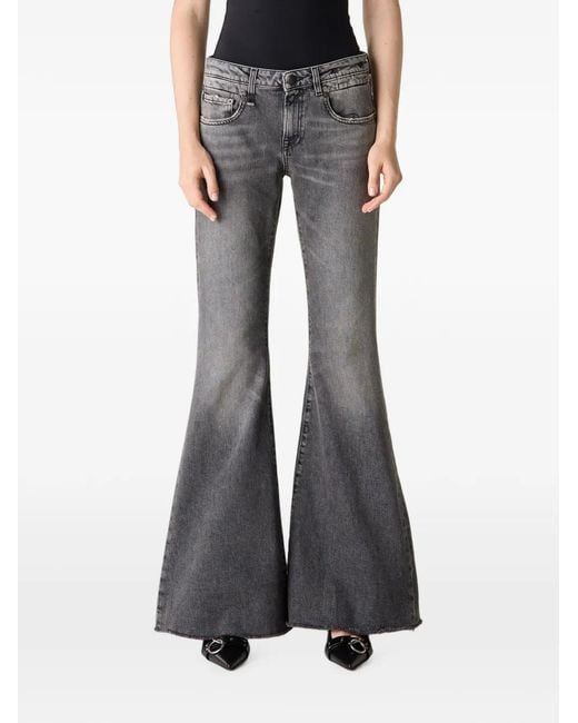 R13 Gray Overflow Boy Flared Jeans