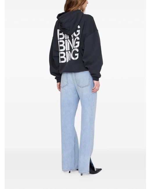 Anine Bing Blue Harvey Hoodie