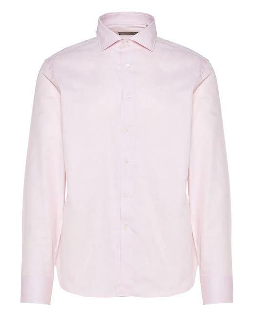 Canali Pink Buttoned Shirt for men