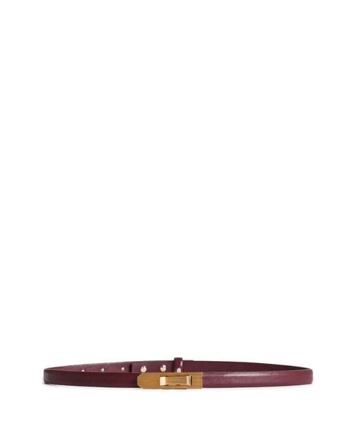Alberta Ferretti White Goat-Skin Belt